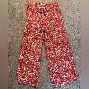 Loft Wide Leg Pull On Crop Pants